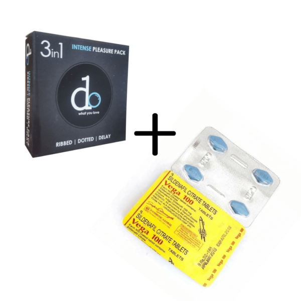 Vega 100mg 4 timing tablet + do condom best combination